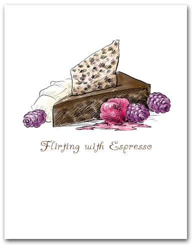 Delicious Chocolate Espresso Wedge Dessert Berries Flirting with Espresso Larger