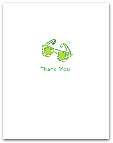 Pair Bright Green Sunglasses Thank You Larger