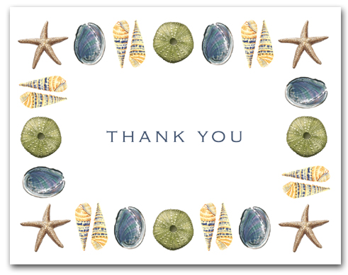 Sea Star Abalone Green Sea Urchin Augers Trim Thank You Horizontal Larger