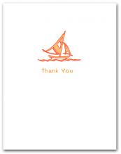 Bright Orange Sailboat Thank You