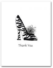 One Woman�s High Heeled Zebra Pattern Shoe Thank You