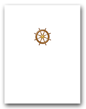Small Brown Helm Ship Steering Wheel