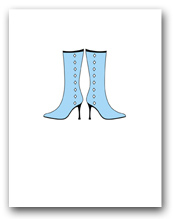 Two Fashion Light Blue Tall Woman�s Boots